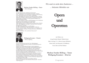Opern und Operetten - Markus Feodor Rilling
