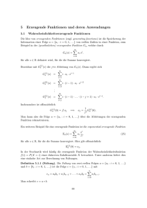 5 Erzeugende Funktionen und deren Anwendungen