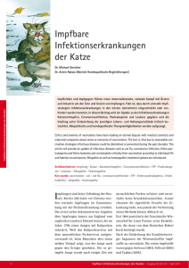 Impfbare Infektionserkrankungen der Katze - Katzen