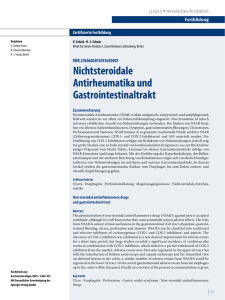 Nichtsteroidale Antirheumatika und Gastrointestinaltrakt