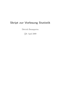 Skript zur Vorlesung Statistik