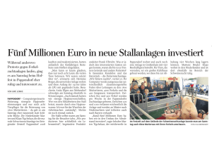 Fünf Millionen Euro in neue Stallanlagen investiert