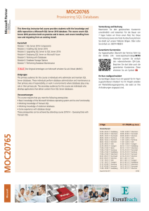 MOC20765 - ExperTeach