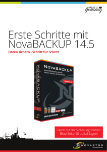 Erste Schritte mit NovaBACKUP 14.5