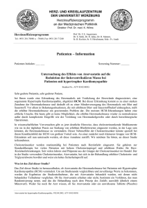 Patienteninformation - Universitätsklinikum Würzburg Medizinische