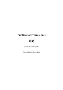 Publikationsverzeichnis 1997 - Klinik und Poliklinik für Kinder