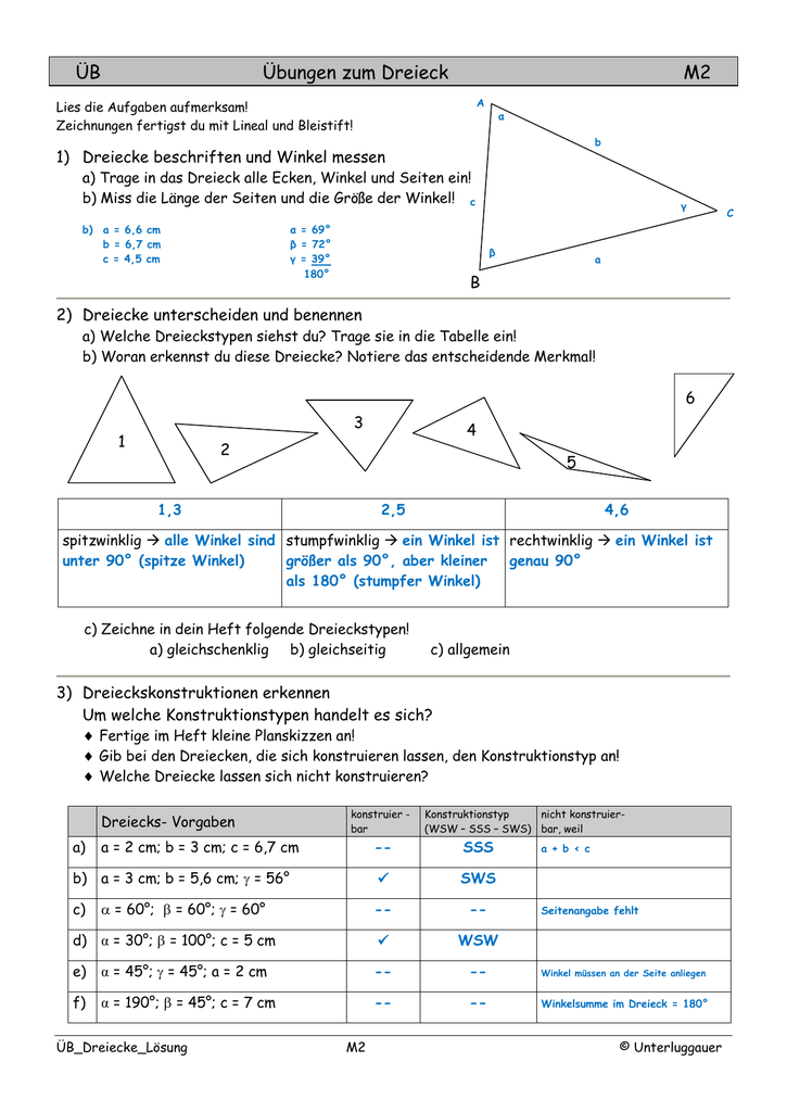 geometrie dreieck konstruieren aufgaben referent in m