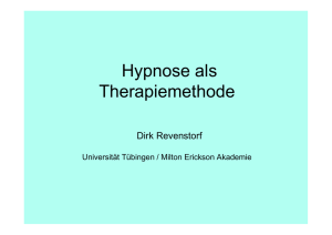 Präsentation Hypnose Methode