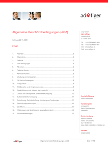 Allgemeine Gesch&auml;ftsbedingungen (AGB)