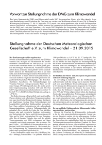 Stellungnahme - Deutsche Meteorologische Gesellschaft eV
