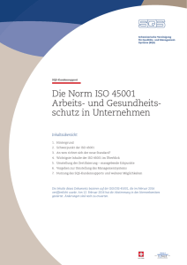 Die Norm ISO 45001 Arbeits