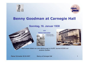 Benny Goodman at Carnegie Hall