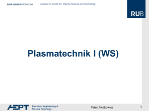 Plasmatechnik 1 - Ruhr