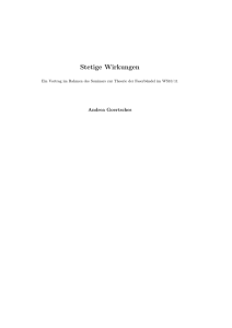 Stetige Wirkungen