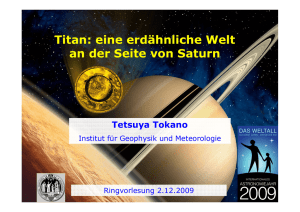 Titan: eine erdähnliche Welt an der Seite von Saturn