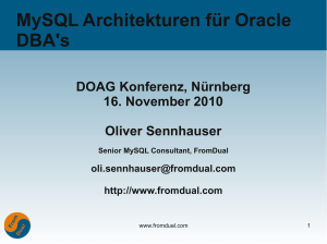 MySQL Architekturen für Oracle DBA`s