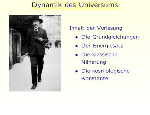 Dynamik des Universums - I. Physikalisches Institut B RWTH Aachen