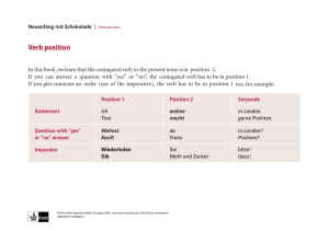 Verb position - Klett Sprachen