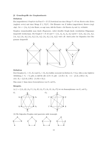 §5 Grundbegriffe der Graphentheorie Definition Ein (ungerichteter