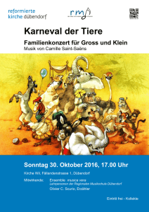 Karneval der Tiere Familienkonzert für Gross und Klein