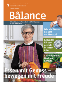 Essen mit Genuss – bewegen mit Freude - Kanton Basel