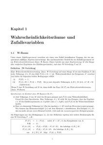 Wahrscheinlichkeitsräume und Zufallsvariablen