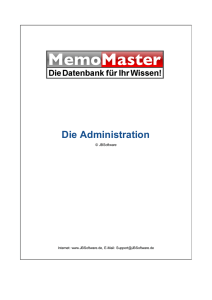 MemoMaster-Administration