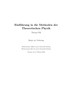 Einführung in die Methoden der Theoretischen Physik