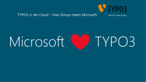 TYPO3 in der Cloud – User Group meets Microsoft