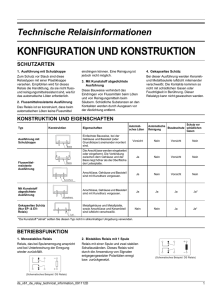 Technische Informationen Relais