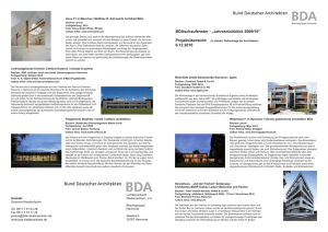 BDAschaufenster 2010 - Bund Deutscher Architekten