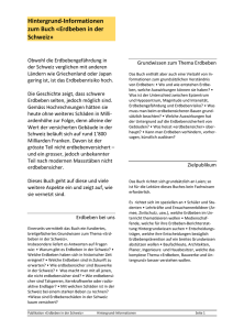 Hintergrund-Informationen zum Buch «Erdbeben in der Schweiz»