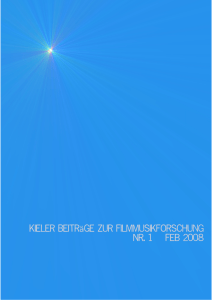 Kieler Beiträge zur Filmmusikforschung, 1, 2008 / 1