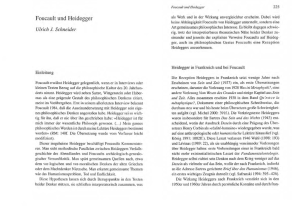 Foucault und Heidegger