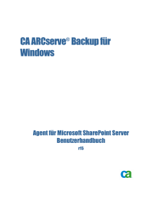 CA ARCserve Backup für Windows Agent für Microsoft