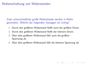 Reihenschaltung von Widerständen