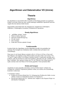 Algorithmen und Datenstrukturen 1 Universität Wien Ausarbeitung