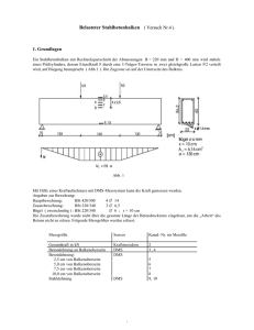 Belasteter Stahlbetonbalken ( Versuch Nr.4 )