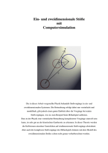 Ein- und zweidimensionale Stöße mit Computersimulation