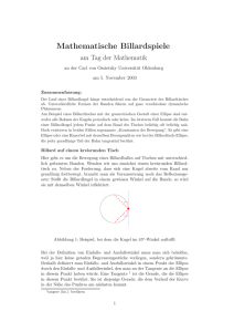 Mathematische Billardspiele