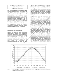 1 Der Witterungsverlauf in Aachen im Jahre 2004 im Kontext