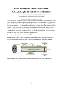 Kleiner Projektbericht „Ersatz für 6V Biluxlampe“ Treiberschaltung