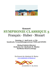 SYMPHONIE CLASSIQUE 3 Françaix · Huber · Mozart