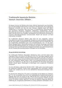 Traditionelle Japanische Medizin: Intensiv. Innovativ. Effektiv.