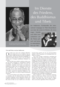 Im Dienste des Friedens, des Buddhismus und Tibets