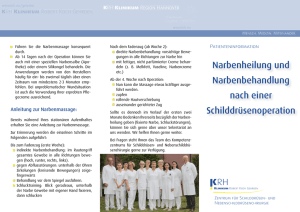 Narbenheilung und Narbenbehandlung nach einer