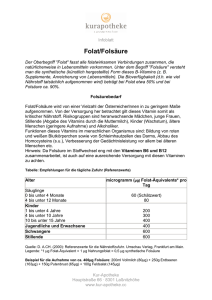 Folat/Folsäure - Kurapotheke Laßnitzhöhe