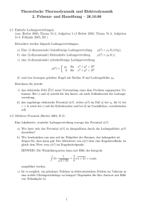 Theoretische Thermodynamik und Elektrodynamik 2. Präsenz