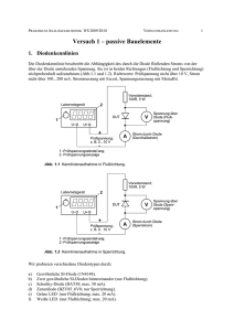 Versuch 1 – passive Bauelemente