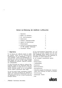 Sensor zur Messung der relativen Luftfeuchte